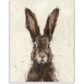 Stupell Industries European Hare Portrait Painting Small Pet Wall Decor, Wood, 10 x 0.5 x 15-in