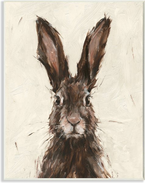 Stupell Industries European Hare Portrait Painting Small Pet Wall Decor, Wood, 13 x 0.5 x 19-in slide 1 of 6
