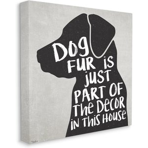 Stupell Industries Dog Fur Décor Dog Wall Décor, Canvas, 36 x 1.5 x 36-in
