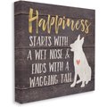 Stupell Industries Happiness Starts with a Wet Nose Dog Wall Décor, Canvas, 17 x 1.5 x 17-in