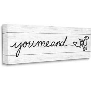 Stupell Industries Country You Me & Dog Wall Décor, Canvas, 20 x 1.5 x 48-in