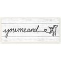Stupell Industries Country You Me & Dog Wall Décor, Wood, 7 x 0.5 x 17-in