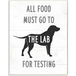 Stupell Industries Kitchen All Food to the Lab Dog Wall Décor, Wood, 10 x 0.5 x 15-in