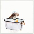 Stupell Industries Dog in Country Bath Tin with Rubber Duck Dog Wall Décor, Wood, 12 x 0.5 x 12-in 