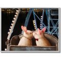 Stupell Industries Rabbit Couple Romantic Ferris Wheel Kiss Small Pet Wall Décor, Gray Framed, 11 x 1.5 x 14-in