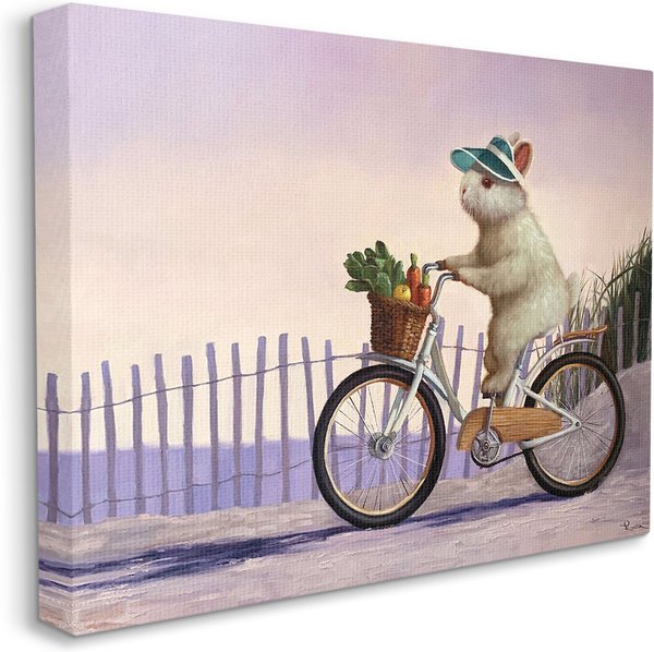 Stupell Industries Bunny Rabbit on Bike by Nautical Beach Small Pet Wall Décor, Canvas, 24 x 1.5 x 30-in slide 1 of 6