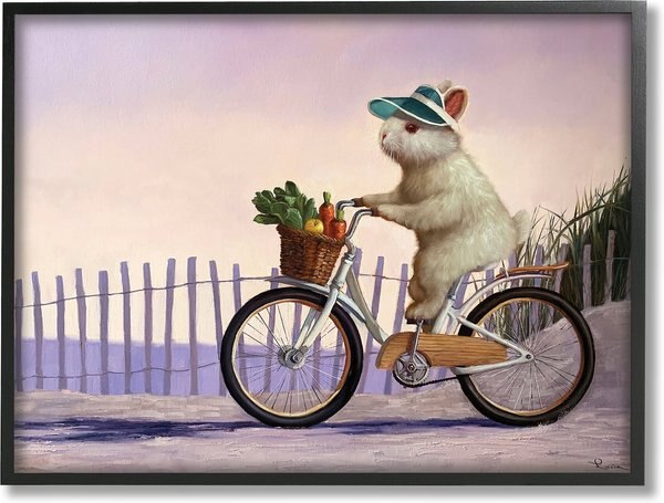 Stupell Industries Bunny Rabbit on Bike by Nautical Beach Small Pet Wall Décor, Black Framed, 24 x 1.5 x 30-in slide 1 of 7