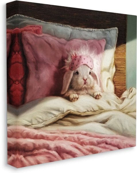 Stupell Industries Bunny Rabbit Resting in Bed Small Pet Wall Décor, Canvas, 36 x 1.5 x 36-in slide 1 of 6