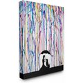 Stupell Industries Melting Colors Rainbow Rain Drops Umbrella Dog Silhouette Wall Decor, Canvas, 30 x 1.5 x 40-in