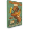 Stupell Industries Frankie's Br& Hot Dogs Pet Dachshund Dog Wall Decor, Canvas, 16 x 1.5 x 20-in