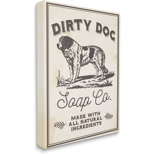 Stupell Industries Dirty Dog Soap Co Vintage Sign Dog Wall Décor, Canvas, 24 x 1.5 x 30-in