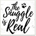 Stupell Industries The Snuggle Is Real Dog Wall Decor, Wood, 12 x 0.5 x 12-in