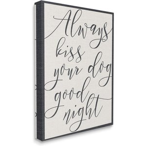 Stupell Industries Always Kiss Your Dog Goodnight Dog Wall Décor, Canvas, 30 x 1.5 x 40-in