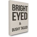 Stupell Industries Bright Eyed & Bushy Tailed Textured Word Design Dog & Cat Wall Décor, Canvas, 24 x 1.5 x 30-in