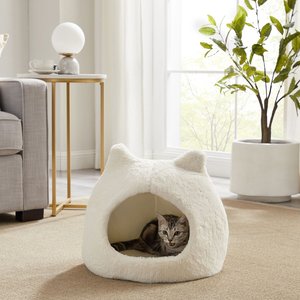 Best Friends by Sheri Meow Hut Covered Cat & Dog Bed, Standard