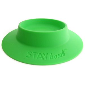 Wheeky Pets STAYbowl Small Pet Tip-Proof Bowl, Large, Spring Green