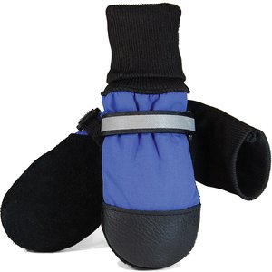 Muttluks Original Fleece-Lined Winter Dog Boots, 4 count, Blue, Large