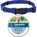SecureAway Flea Collar Protector, Blue Paws, Small + Seresto Flea & Tick Collar for Dogs, up to 18 lbs