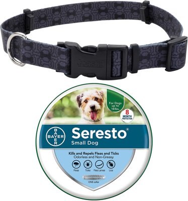 Small Seresto Flea & Tick Collar for Dogs + SecureAway Flea Collar Protector, slide 1 of 1