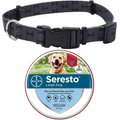 SecureAway Flea Collar Protector, Black Bones, Large + Seresto Flea & Tick Collar for Dogs, over 18 lbs
