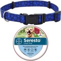SecureAway Flea Collar Protector, Blue Paws, Large + Seresto Flea & Tick Collar for Dogs, over 18 lbs