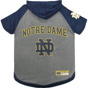 Pets First NCAA Dog & Cat Hoodie T-Shirt, Notre Dame, Small