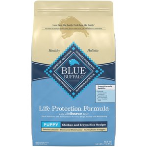 Blue Buffalo Life Protection Formula Puppy Chicken & Brown Rice Recipe Dry Dog Food, 34-lb bag