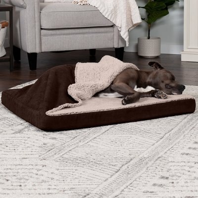 FurHaven Berber & Suede Blanket Top Cooling Gel Cat & Dog Bed, slide 1 of 1