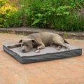 FurHaven Quilt Top Memory Foam Convertible Indoor/Outdoor Cat & Dog Bed, Gray, Large
