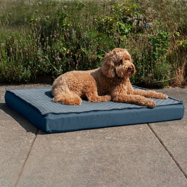FurHaven Quilt Top Cooling Gel Convertible Indoor/Outdoor Cat & Dog Bed, Calm Blue, Jumbo slide 1 of 8