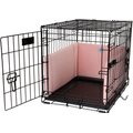 Pet Dreams Luxe Velour Dog Crate Bumper, Pink Blush, Small