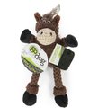 goDog Checkers Skinny Horse Squeaker Dog Toy, Brown, X-Small