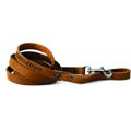 Euro-Dog Sport Style Luxury Leather Dog Leash, Bark Brown