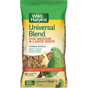 Wild Harvest Universal Blend Fortified Nutrition for Medium & Large Bird Birdfeed, 10-lb