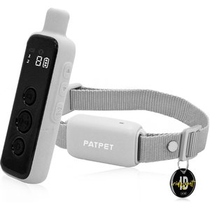 PATPET P651A Vibration & Beep Remote Dog Training Collar & NFC ID Tag, Black