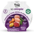 Nutro So Simple Meal Complement Chicken & Duck Recipe in Bone Broth Grain-Free Wet Dog Food Topper, 2-oz tray, case of 10