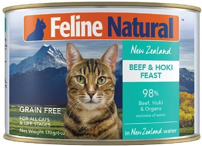 Feline Natural Beef & Hoki Feast Grain-Free Canned Cat Food, slide 1 of 1