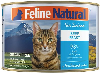 Feline Natural Beef Feast Grain-Free Canned Cat Food, slide 1 of 1