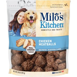Milo's Kitchen Chicken Meatballs Dog Treats, 28-oz pouch