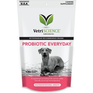 VetriScience Probiotic Everyday Soft Chews Digestive Supplement for Dogs, 120 count