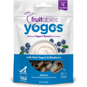 Fruitables Yogos Blueberry Flavor Grain-Free Dog Treats, 12-oz pouch