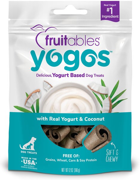 Fruitable Yogos Coconut Flavor Grain-Free Dog Treats, 12-oz pouch slide 1 of 7
