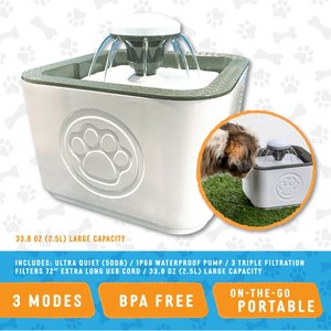 PawPerfect Cat & Dog Water Fountain, White