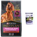 YuMOVE Lintbells YuCALM Calming Soft Chews Small Breed Dog Supplement + Purina Pro Plan Adult Sensitive Skin & Stomach Salmon & Rice Formula Dry Food
