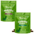 Zesty Paws Hemp Elements Calming Peppermint Flavored Chews Calming Supplement + Mobility OraStix Mint Flavored Dental Chews for Dogs