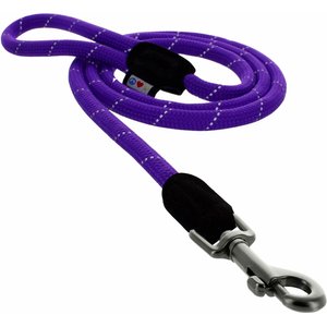 Pawtitas Reflective Rope Dog Leash, 6-ft, Purple, Large