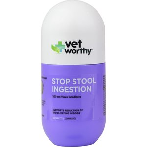 Vet Worthy Stop Stool Ingestion Chew Tabs Dog Supplement, 60 count