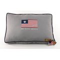 Precious Tails "Dog Bless Ameria" Orthopedic Pillow Cat & Dog Bed w/ Removable Cover, Gray, Small