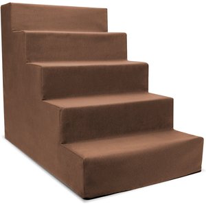 Precious Tails High Density Foam 5 Steps Dog & Cat Stairs, Brown