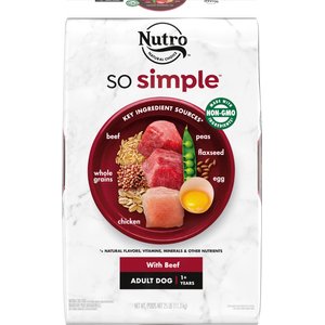 NUTRO SO SIMPLE Adult Beef & Rice Recipe Natural Dry Dog Food, 25-lb bag